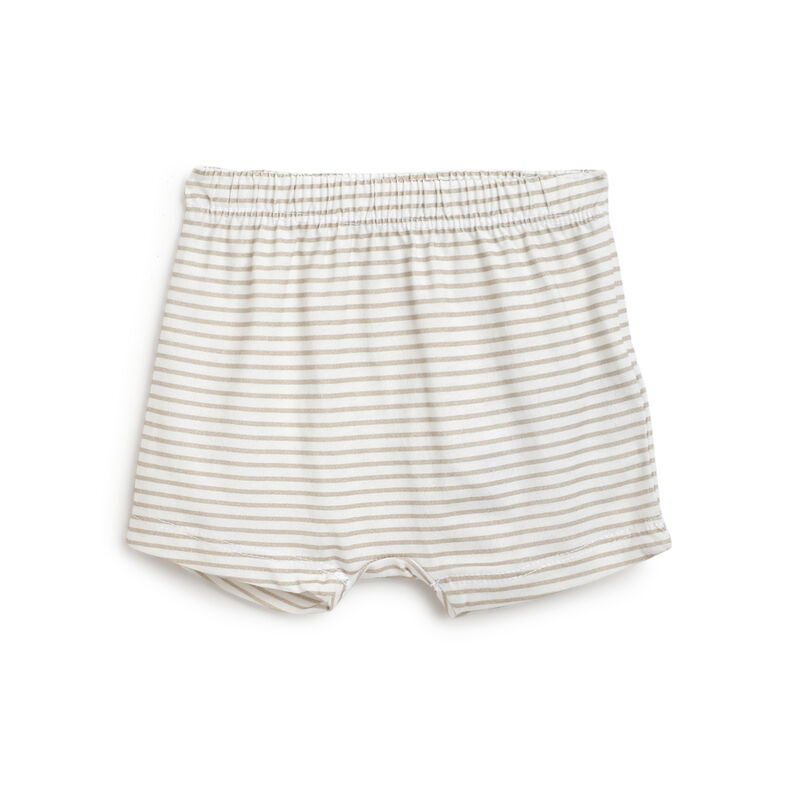 Infants Medium Natural Printed Outfit with Short Pants image number 2